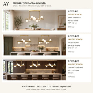 Ay Modern Linear Kitchen Island Light Modern Chandelier