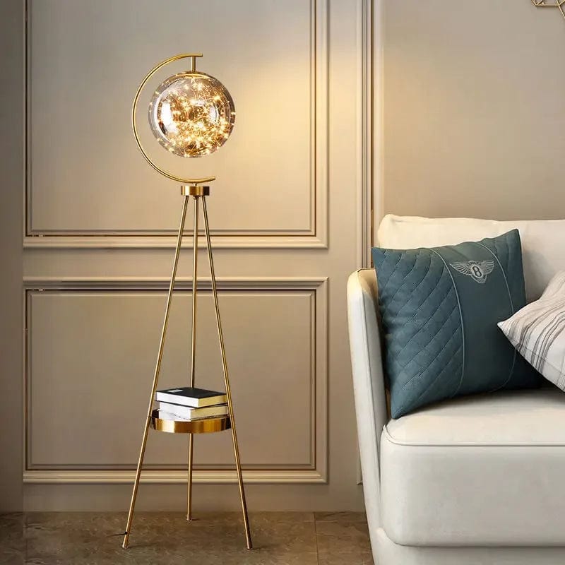 Belma Globe Shade Floor Lamp Modern Chandelier