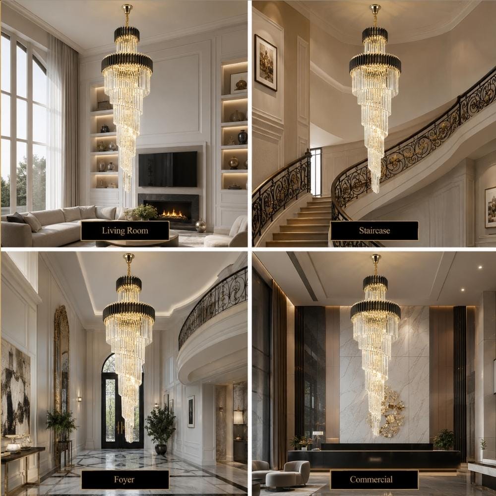 Beth Extra Large Crystal Chandelier Modern Chandelier