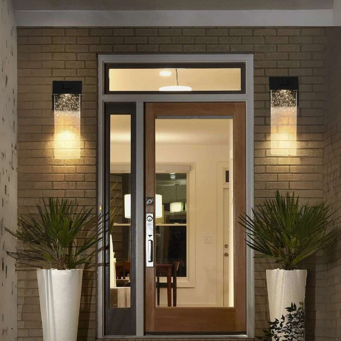Bety Crystal Outdoor Wall Light black aluminum crystal IP65
