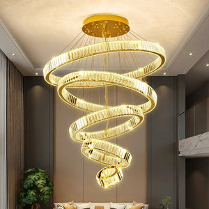 Bily Led Crystal Ring Chandelier Modern Chandelier