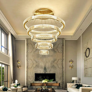 Bily Led Crystal Ring Chandelier Modern Chandelier