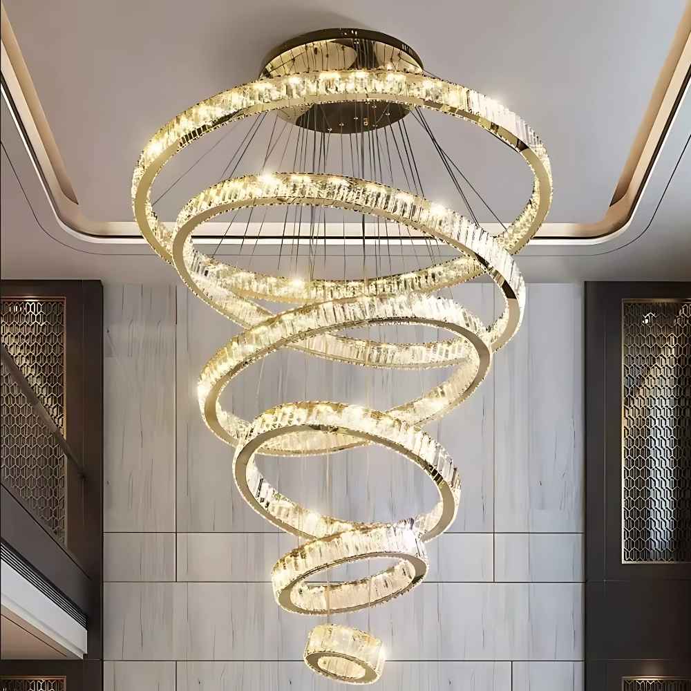 Bily Led Crystal Ring Chandelier Modern Chandelier