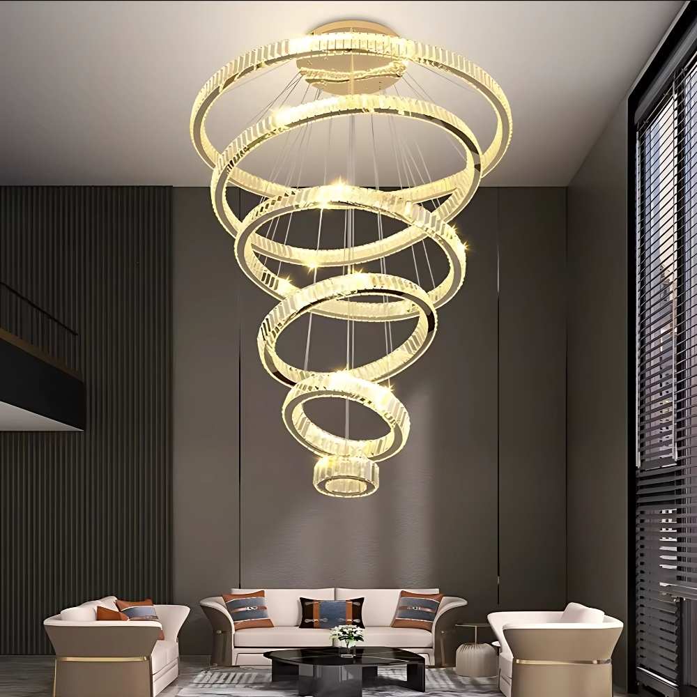 Bily Led Crystal Ring Chandelier Modern Chandelier