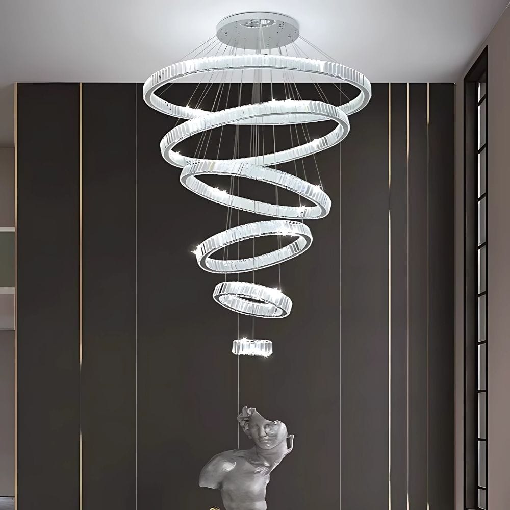 Bily Led Crystal Ring Chandelier Modern Chandelier