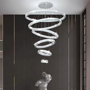 Bily Led Crystal Ring Chandelier Modern Chandelier