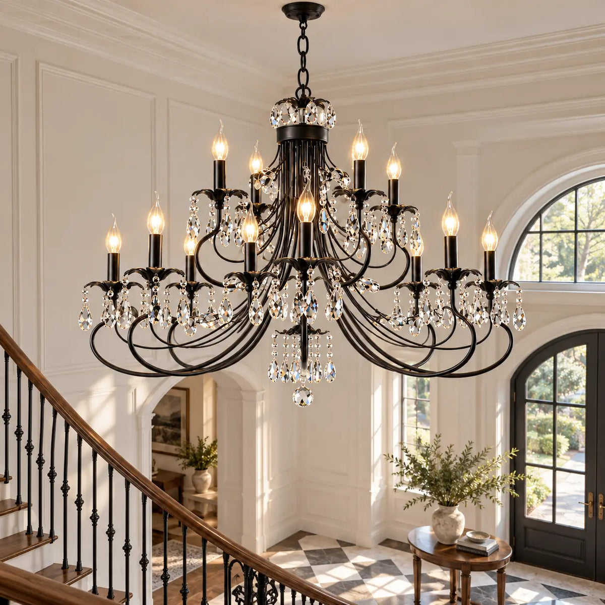 Black Wrought Iron Chandelier Modern Chandelier