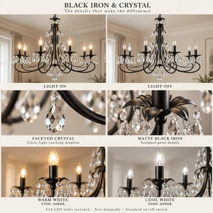 Black Wrought Iron Chandelier Modern Chandelier
