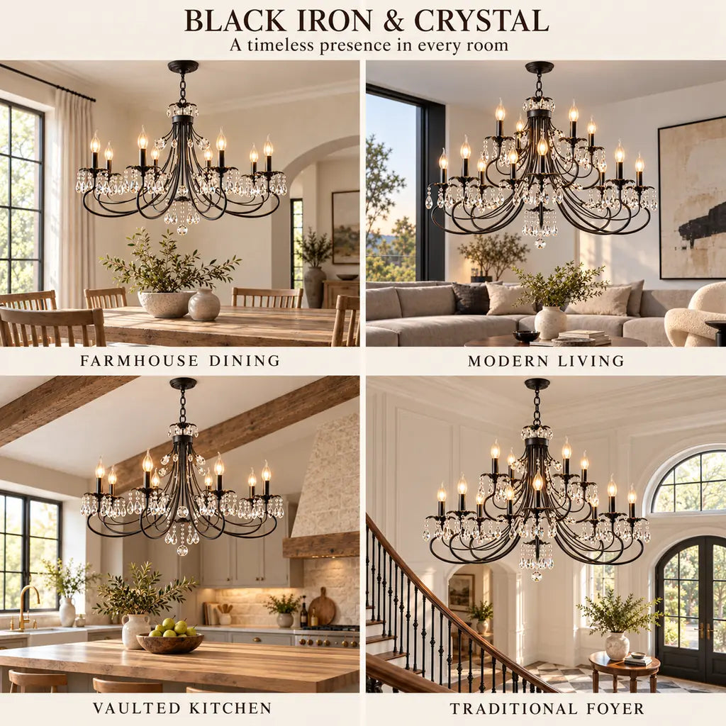 Black Wrought Iron Chandelier Modern Chandelier