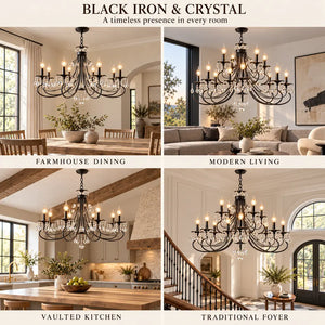 Black Wrought Iron Chandelier Modern Chandelier