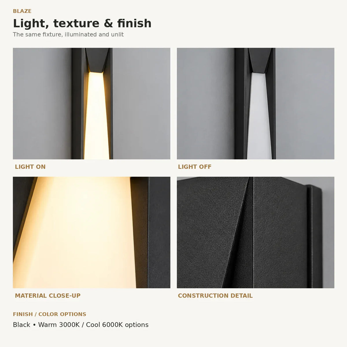 Blaze Black Outdoor Wall Lamp Modern Chandelier