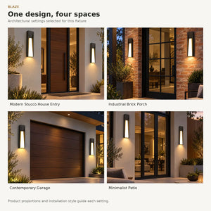 Blaze Black Outdoor Wall Lamp Modern Chandelier
