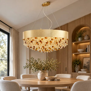 Bray Modern Gold Crystal Chandelier 15.75" (40cm) / Warm White 3000K Modern Chandelier