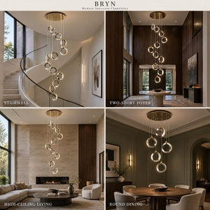 Bryn Modern Staircase Chandelier Modern Chandelier