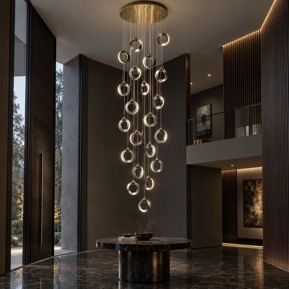 Bryn Modern Staircase Chandelier 48 / Warm White 2700K Modern Chandelier