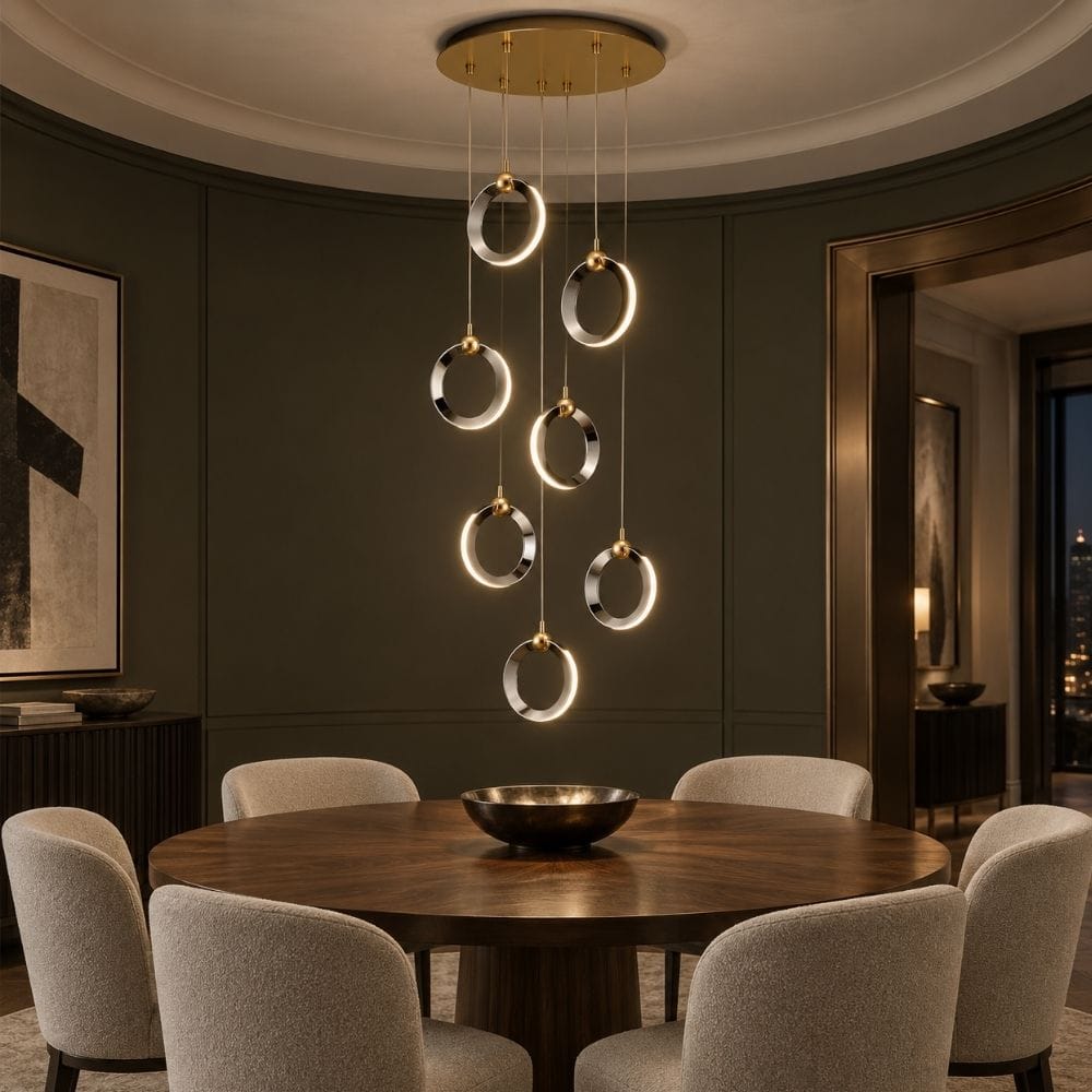 Bryn Modern Staircase Chandelier 7 / Warm White 2700K Modern Chandelier