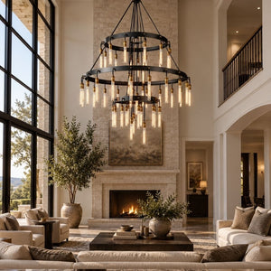 Caelmont Tiered Industrial Chandelier Modern Chandelier