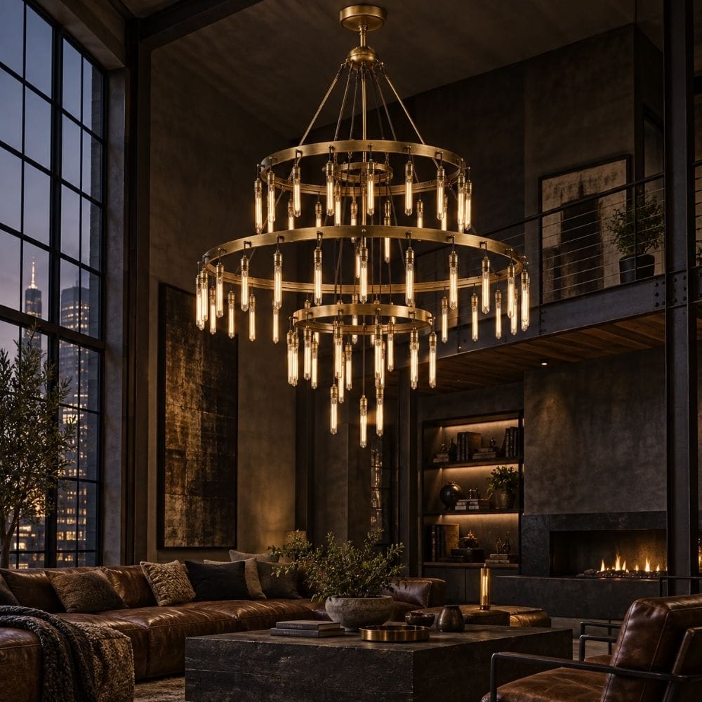 Caelmont Tiered Industrial Chandelier Modern Chandelier