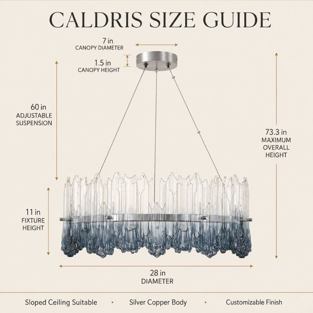 Caldris Modern Art Glass Chandelier Modern Chandelier