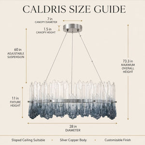Caldris Modern Art Glass Chandelier Modern Chandelier