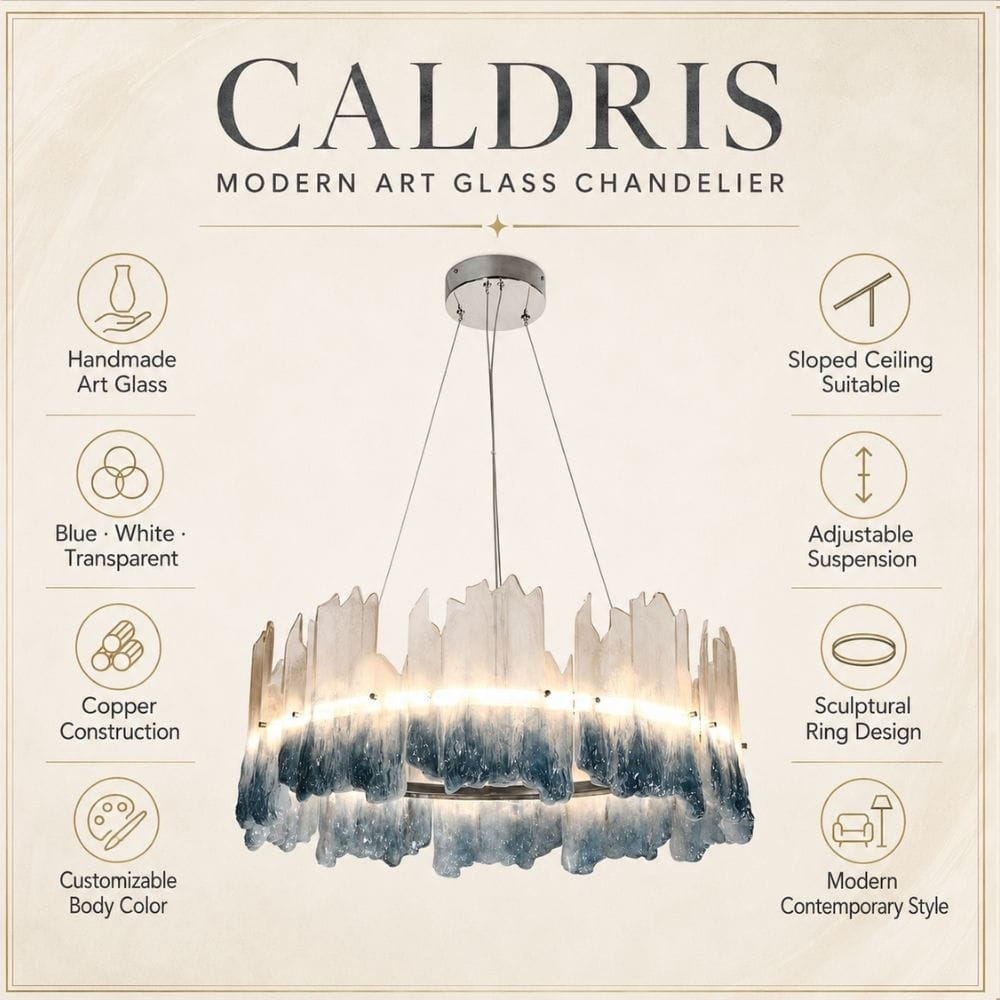 Caldris Modern Art Glass Chandelier Modern Chandelier