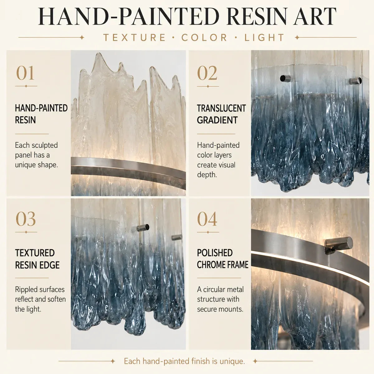 Caldris Modern Art Resin Chandelier Modern Chandelier