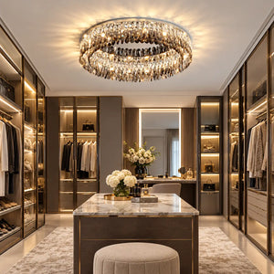 Cara Crystal Flush Mount Chandelier Modern Chandelier