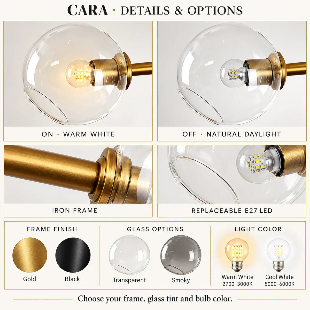 Cara Mid-century Globe Chandelier Modern Chandelier