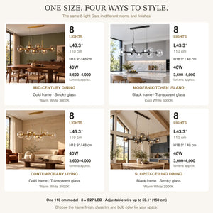Cara Mid-century Globe Chandelier Modern Chandelier