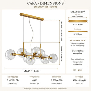 Cara Mid-century Globe Chandelier Modern Chandelier