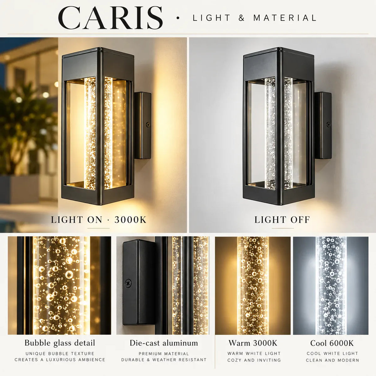 Caris Modern Outdoor Wall Sconce Modern Chandelier