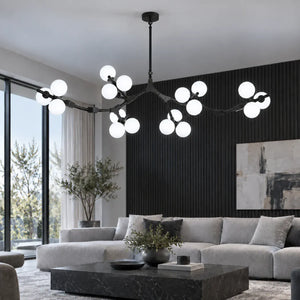 Carol Branch Bubble chandelier Black / L48.4" (123 cm) / Warm White 3000K Modern Chandelier