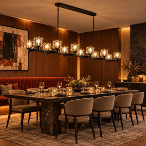 Cavendra Rectangular Crystal Chandelier Modern Chandelier