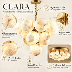 Clara Marble Bubble Chandelier Modern Chandelier