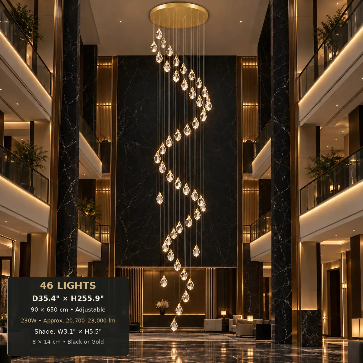 Crystal Staircase Chandelier Modern Chandelier