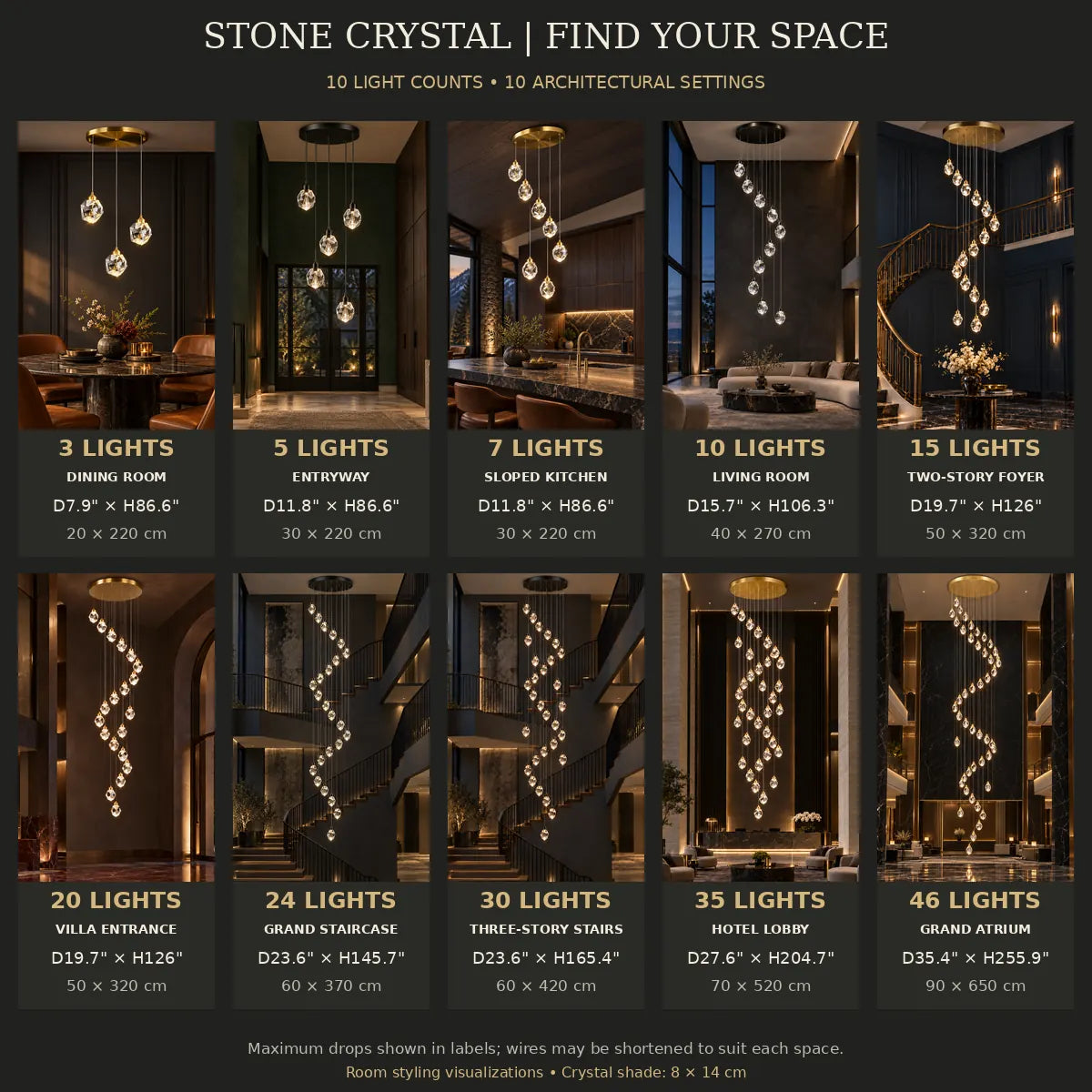 Crystal Staircase Chandelier Modern Chandelier