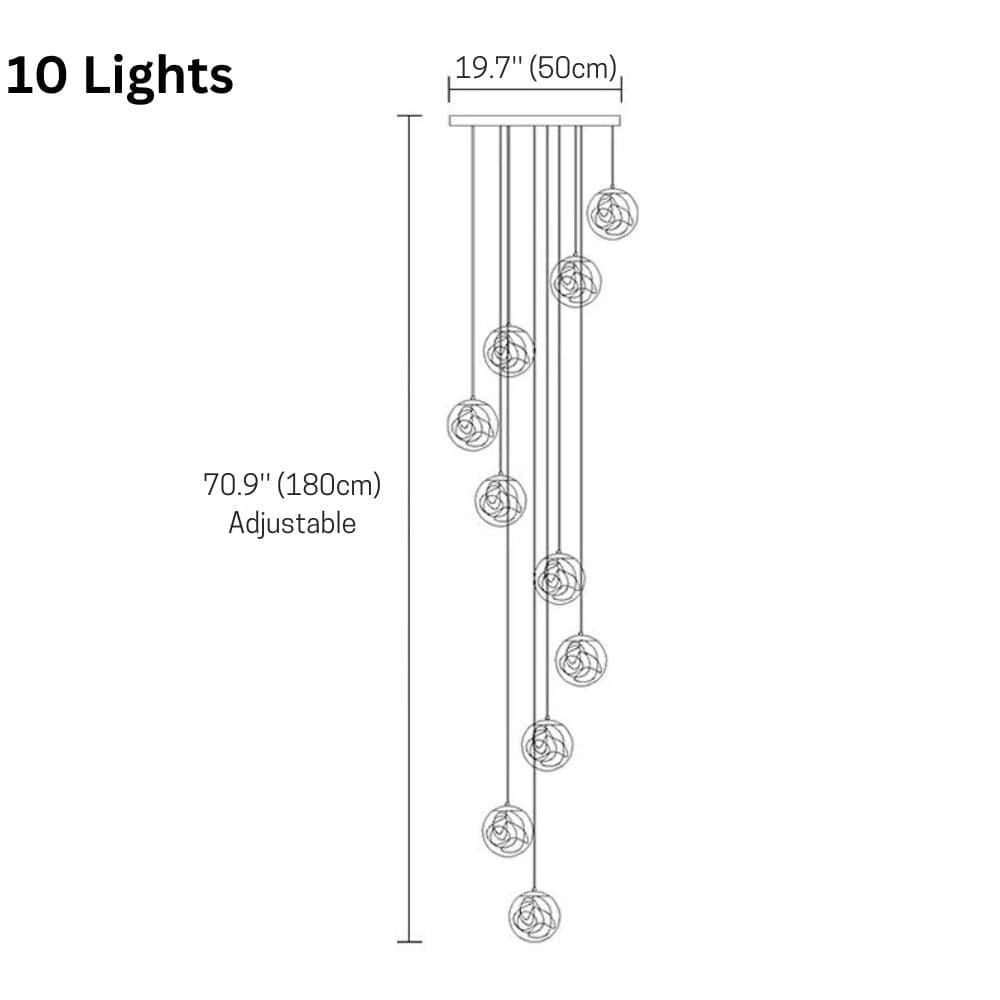 Danny Stairway Lighting Chandelier Modern Chandelier