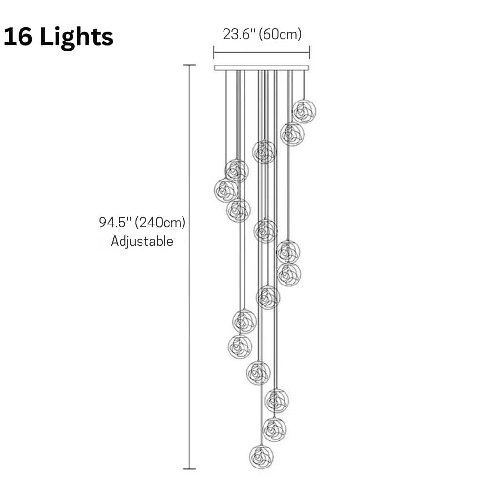 Danny Stairway Lighting Chandelier Modern Chandelier