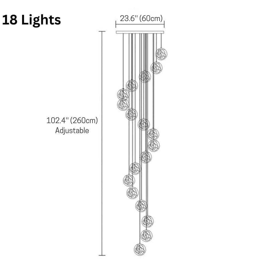 Danny Stairway Lighting Chandelier Modern Chandelier