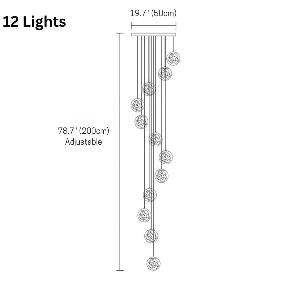 Danny Stairway Lighting Chandelier Modern Chandelier