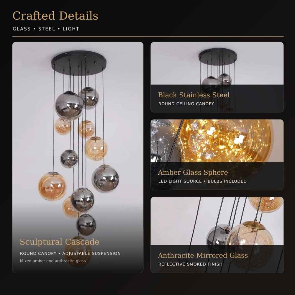 Danny Stairway Lighting Chandelier Modern Chandelier