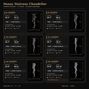Danny Stairway Lighting Chandelier Modern Chandelier