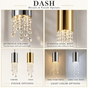 Dash Crystal Staircase Chandelier Modern Chandelier