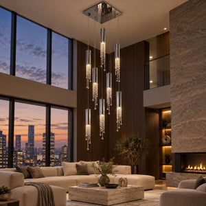 Dash Crystal Staircase Chandelier Modern Chandelier