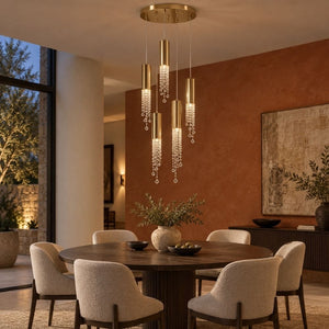 Dash Crystal Staircase Chandelier Modern Chandelier