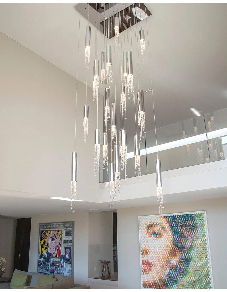 Dash Crystal Staircase Chandelier Modern Chandelier