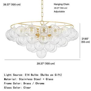 Dove Glass Bubble Light Fixture Modern Chandelier