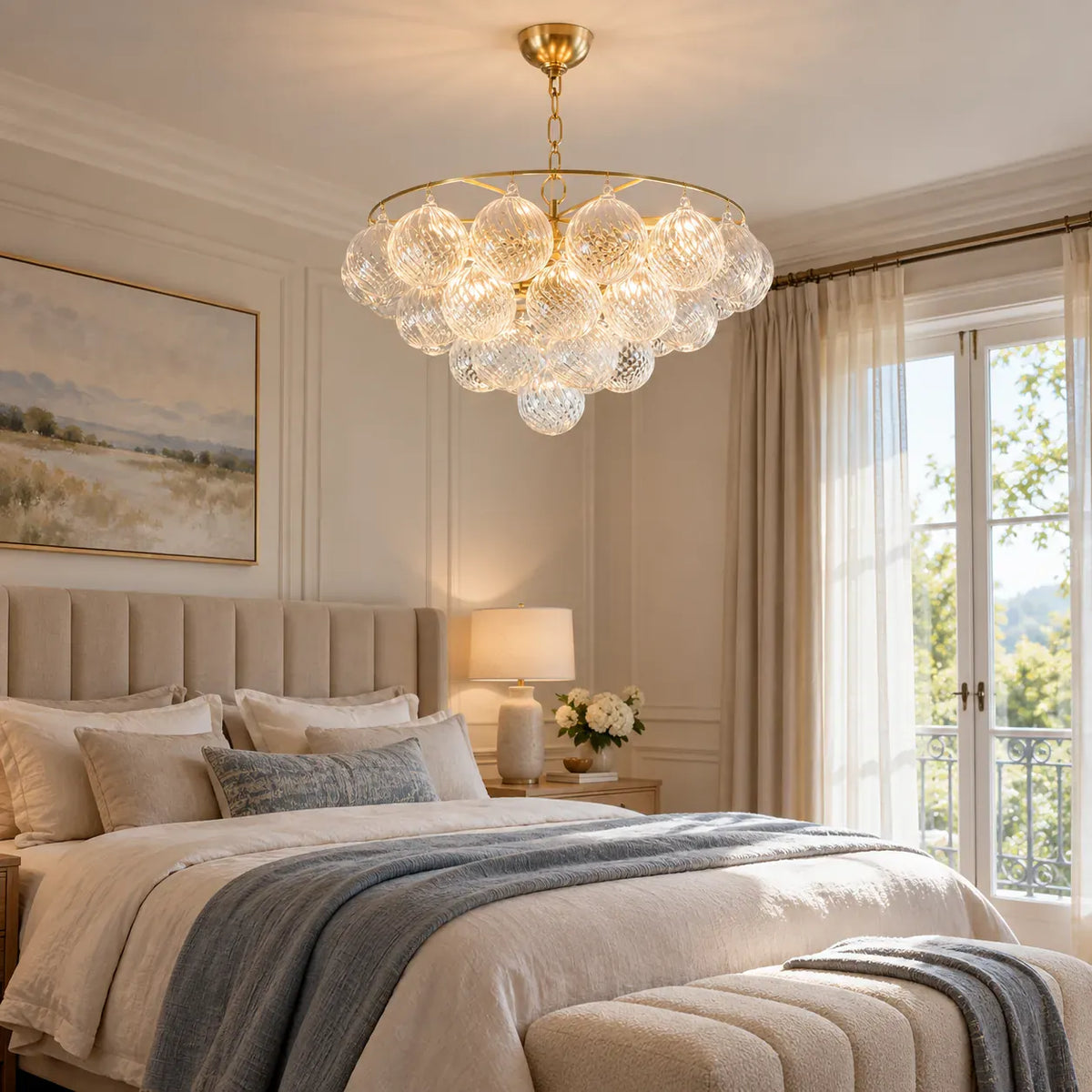 Dove Glass Bubble Light Fixture Modern Chandelier