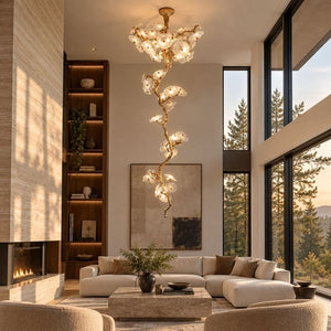 Edenora Floral Branch Staircase Chandelier Modern Chandelier