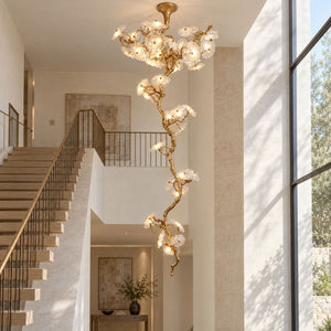 Edenora Floral Branch Staircase Chandelier Modern Chandelier